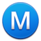 حرف M داخل دائرة