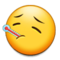 وجه بميزان حرارة