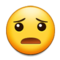 وجه عابس بفم مفتوح