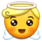 وجه مبتسم بهالة