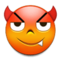 وجه مبتسم بقرنين