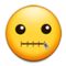وجه بفم مقفل