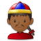 Pessoa Com Gorro Chinês: Tom de Pele Médio-Escuro Pessoa Com Gorro Chinês: Tom de Pele Médio-Escuro