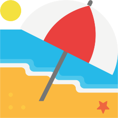 Beach with Umbrella