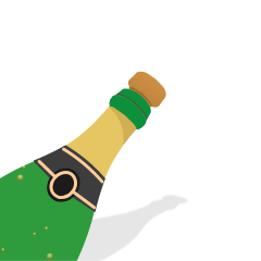Bottle with Popping Cork