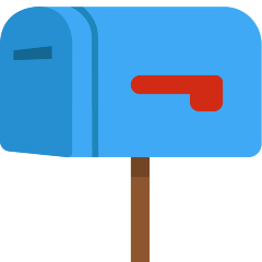 Closed Mailbox with Lowered Flag