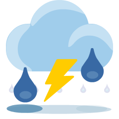 Cloud with Lightning and Rain