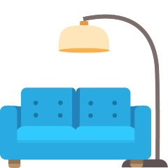 Couch and Lamp