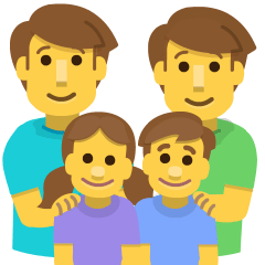 Family: Man, Man, Girl, Boy