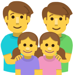 Family: Man, Man, Girl, Girl