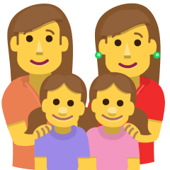 Family: Woman, Woman, Girl, Girl