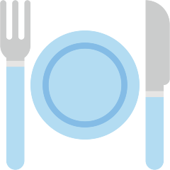 Fork and Knife with Plate