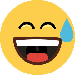 Grinning Face with Sweat
