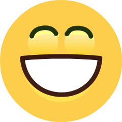 Широко улыбается для Skype Emoticons 1.2