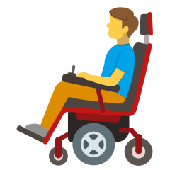 Man in Motorized Wheelchair