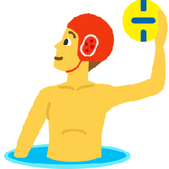 Man Playing Water Polo