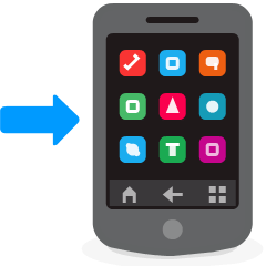 Mobile Phone with Arrow