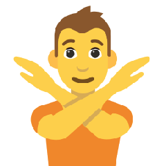 Person Gesturing No