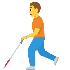 Person with White Cane