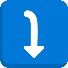 Right Arrow Curving Down