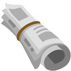 Rolled-Up Newspaper