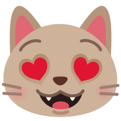 Smiling Cat with Heart-Eyes