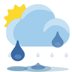 Sun Behind Rain Cloud