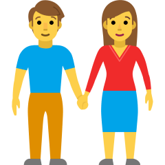 Woman and Man Holding Hands