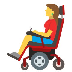 Woman in Motorized Wheelchair