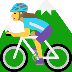 Woman Mountain Biking