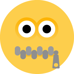 Zipper-Mouth Face