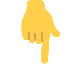 Вказує вниз палець для Skype Emoticons 1.2