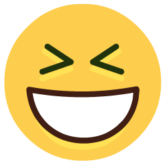 Смеется с прищуренными глазами для Skype Emoticons 1.2
