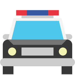 Поліцейська машина спереду для Skype Emoticons 1.2