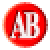 Großbuchstaben AB In Rotem Quadrat