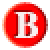 Großbuchstabe B In Rotem Quadrat