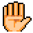 Erhobene Hand
