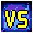 Schriftzug „VS“ In Orangem Quadrat