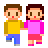 Frau und Mann halten Händchen