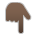 Backhand Index Pointing Down: Dark Skin Tone
