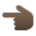 Backhand Index Pointing Left: Dark Skin Tone