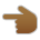 Backhand Index Pointing Left: Medium-Dark Skin Tone