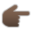 Backhand Index Pointing Right: Dark Skin Tone