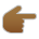 Backhand Index Pointing Right: Medium-Dark Skin Tone