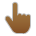 Backhand Index Pointing Up: Medium-Dark Skin Tone