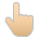 Backhand Index Pointing Up: Medium-Light Skin Tone