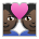 Couple with Heart: Dark Skin Tone