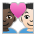 Couple with Heart: Man, Man, Dark Skin Tone, Light Skin Tone