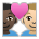 Couple with Heart: Man, Man, Dark Skin Tone, Medium-Light Skin Tone