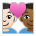 Couple with Heart: Man, Man, Light Skin Tone, Medium-Dark Skin Tone